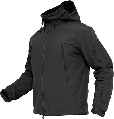 MAGCOMSEN Men'S Tactical Jacket Winter Snow Ski Jacket Water Resistant Softshell Fleece Lined Winter Coats Multi-Pockets