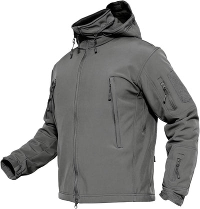 MAGCOMSEN Men'S Tactical Jacket Winter Snow Ski Jacket Water Resistant Softshell Fleece Lined Winter Coats Multi-Pockets