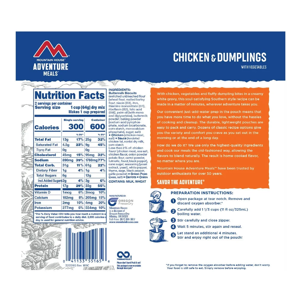 Mountain House Chicken & Dumplings - 2 Servings