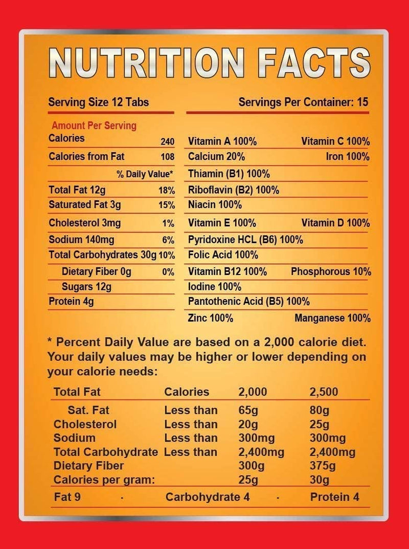 60-Day 720 Tabs Emergency Food Ration Survival Mres Food Replacement for Outdoor Activities Disaster Preparedness Gluten Free and Non-Gmo 25 Years Shelf Life Long Term - Mixed Flavor