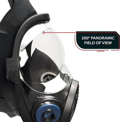 NB-100 Smoke Black Tactical Gas Mask-Full Face Respirator