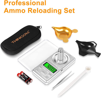 Digital Reloading Scale 1500Gn, 0.1Gn/0.005G High Precision Scale, 7 in 1 Kit with LCD Display, Tare, Grain Powder Scale for Reloading