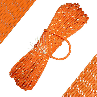 550 Reflective Paracord 100% Nylon 50' 2.5Mm 100' 4Mm 550 Para Cord for Outdoor Emergency Tactical Survival Camping Hiking Bracelet