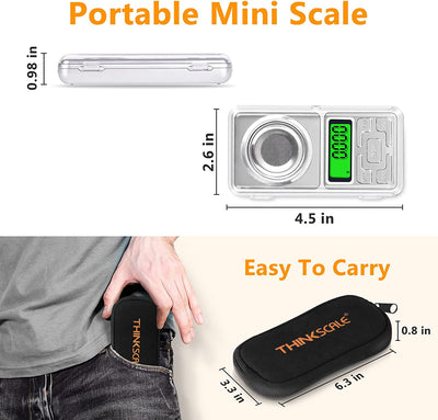 Digital Reloading Scale 1500Gn, 0.1Gn/0.005G High Precision Scale, 7 in 1 Kit with LCD Display, Tare, Grain Powder Scale for Reloading