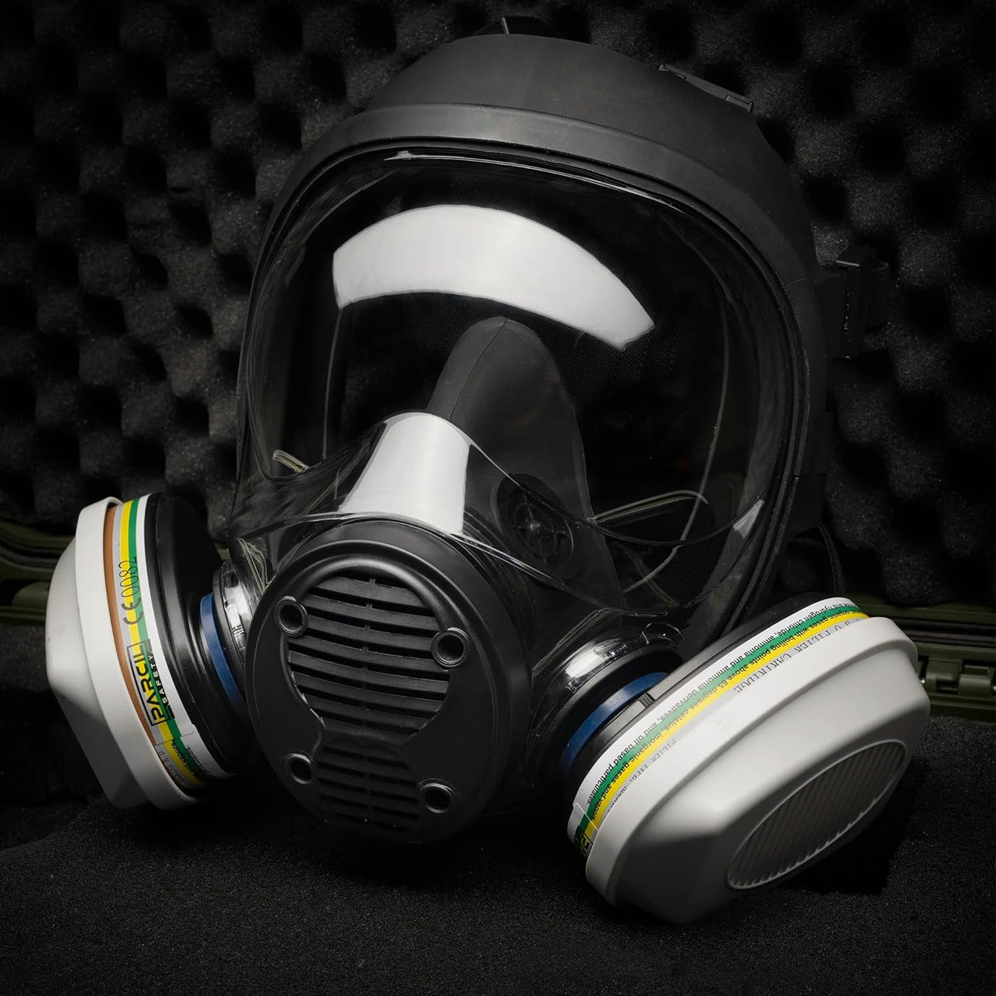 NB-100 Smoke Black Tactical Gas Mask-Full Face Respirator