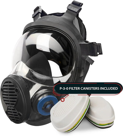 NB-100 Smoke Black Tactical Gas Mask-Full Face Respirator